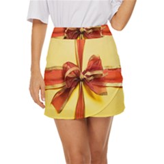 Ribbon Bow Mini Front Wrap Skirt by artworkshop