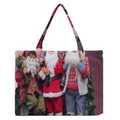 Santa On Christmas 1 Zipper Medium Tote Bag by artworkshop