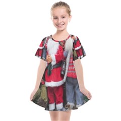 Santa On Christmas 1 Kids  Smock Dress by artworkshop