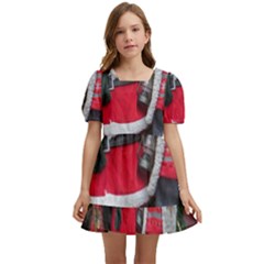 Santa On Christmas 1 Kids  Short Sleeve Dolly Dress by artworkshop