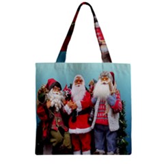 Santa On Christmas 3 Zipper Grocery Tote Bag by artworkshop