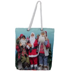 Santa On Christmas 3 Full Print Rope Handle Tote (large) by artworkshop