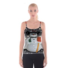 Snowman Spaghetti Strap Top by artworkshop