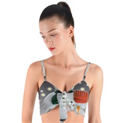 Snowman Woven Tie Front Bralet by artworkshop