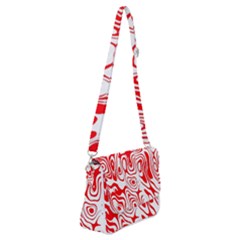 Red Shoulder Bag With Back Zipper by nateshop