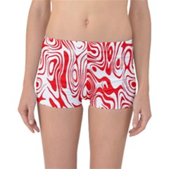 Red Reversible Boyleg Bikini Bottoms by nateshop