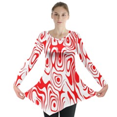 Red Long Sleeve Tunic  by nateshop