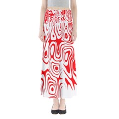 Red Full Length Maxi Skirt by nateshop