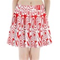 Red Pleated Mini Skirt View1