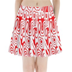 Red Pleated Mini Skirt by nateshop