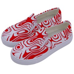 Red Kids  Canvas Slip Ons