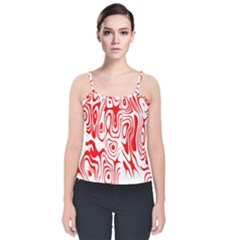 Red Velvet Spaghetti Strap Top by nateshop