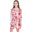 Red Kids  Quarter Sleeve Skater Dress View1