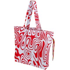 Red Drawstring Tote Bag by nateshop