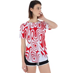 Red Perpetual Short Sleeve T-shirt by nateshop