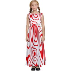 Red Kids  Satin Sleeveless Maxi Dress by nateshop