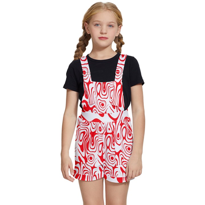 Red Kids  Short Overalls