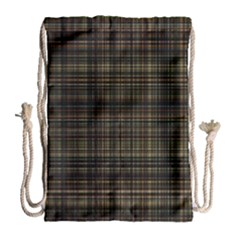 Plaid Drawstring Bag (large) by nateshop