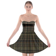 Plaid Strapless Bra Top Dress by nateshop