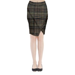 Plaid Midi Wrap Pencil Skirt by nateshop