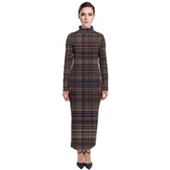 Plaid Turtleneck Maxi Dress by nateshop