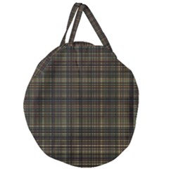 Plaid Giant Round Zipper Tote by nateshop