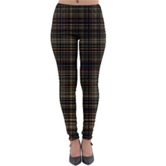 Plaid Lightweight Velour Leggings by nateshop