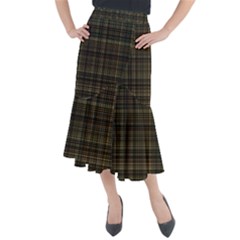 Plaid Midi Mermaid Skirt by nateshop