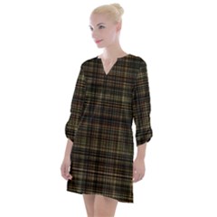 Plaid Open Neck Shift Dress by nateshop