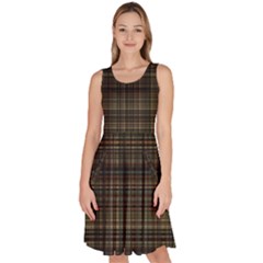 Plaid Knee Length Skater Dress With Pockets by nateshop