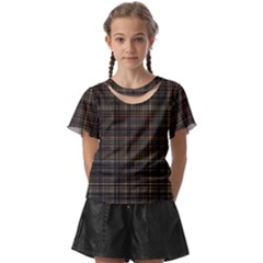 Plaid Kids  Front Cut Tee