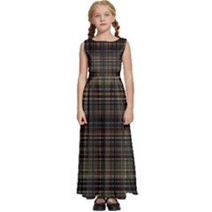 Plaid Kids  Satin Sleeveless Maxi Dress by nateshop