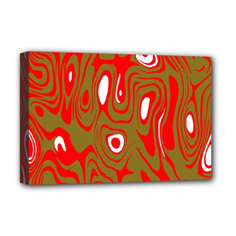 Red-dark Deluxe Canvas 18  X 12  (stretched) by nateshop