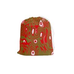 Red-dark Drawstring Pouch (medium)