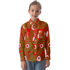 Red-dark Kids  Long Sleeve Shirt by nateshop