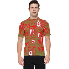 Red-dark Men s Short Sleeve Rash Guard by nateshop