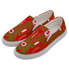 Red-dark Men s Canvas Slip Ons by nateshop