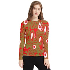 Red-dark Women s Long Sleeve Rash Guard by nateshop