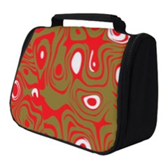 Red-dark Full Print Travel Pouch (small) by nateshop