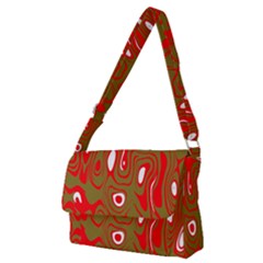 Red-dark Full Print Messenger Bag (m) by nateshop