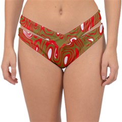 Red-dark Double Strap Halter Bikini Bottom by nateshop