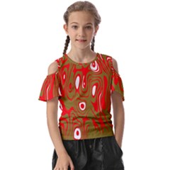 Red-dark Kids  Butterfly Cutout Tee by nateshop