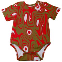 Red-dark Baby Short Sleeve Onesie Bodysuit by nateshop