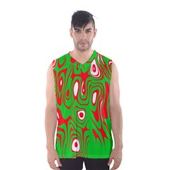 Red-green Men s Basketball Tank Top by nateshop