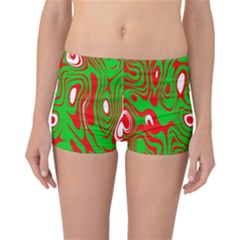 Red-green Reversible Boyleg Bikini Bottoms by nateshop