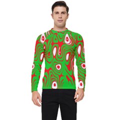 Red-green Men s Long Sleeve Rash Guard by nateshop