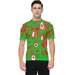 Red-green Men s Short Sleeve Rash Guard by nateshop