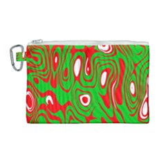 Red-green Canvas Cosmetic Bag (large) by nateshop