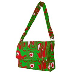 Red-green Full Print Messenger Bag (s) by nateshop