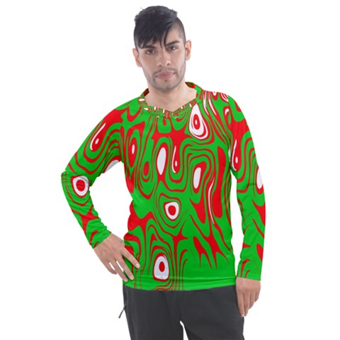 Red-green Men s Pique Long Sleeve Tee by nateshop